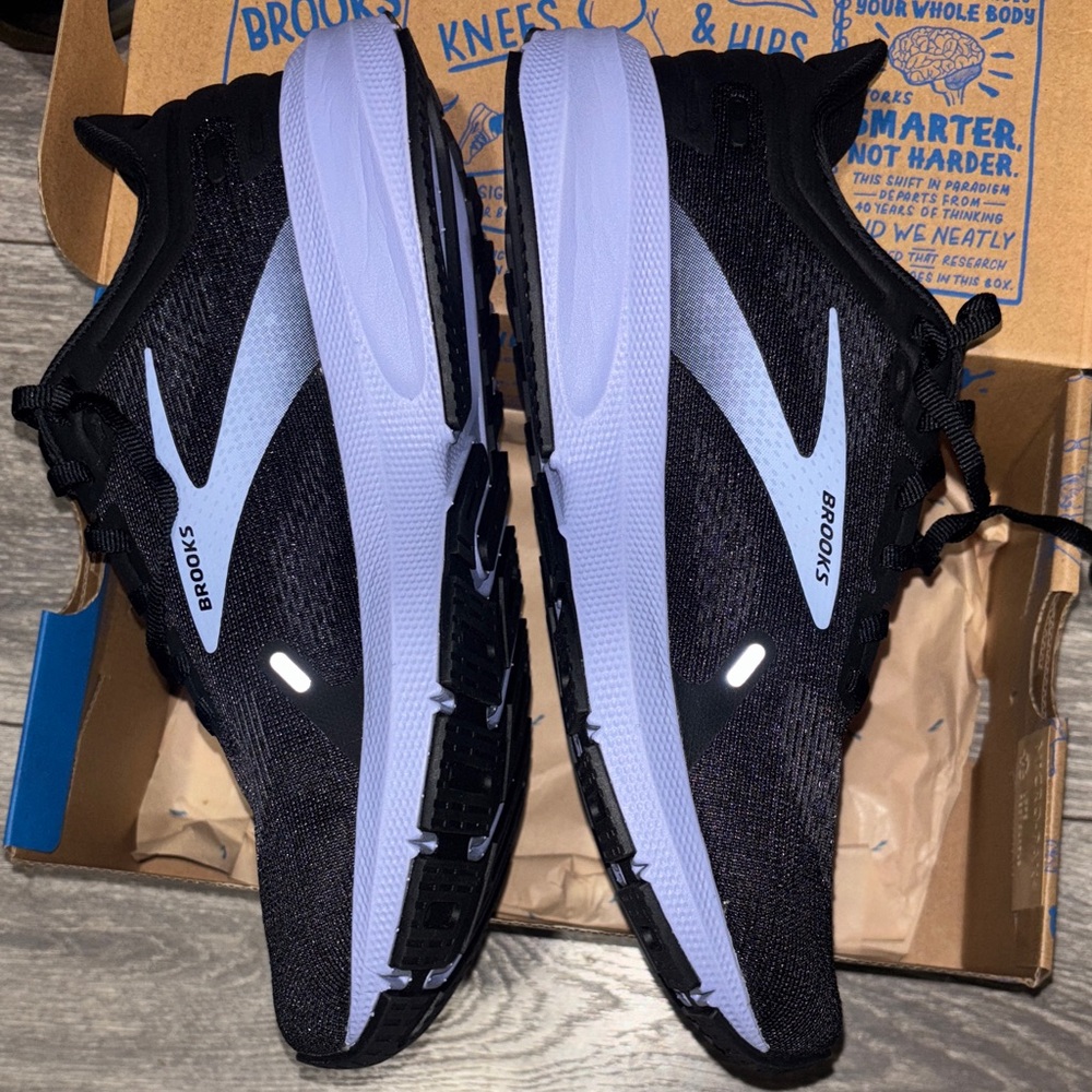 Brooks Black and White Athletic Shoes